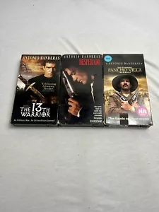 Antonio Banderas 3 Lot VHS Tape Movies Tarantino Desperado 13th Warrior Pancho - Picture 1 of 11