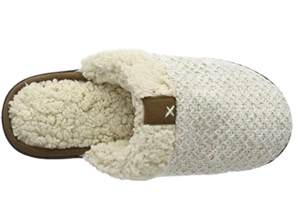 Dearfoams Women's Textured Knit Open Back Slippers Memory Foam Indoor/Outdoor - Picture 1 of 7