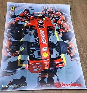 Ferrari F2007 Original Brenbo' Braking Systems Formula 1 Advertising Poster. - Picture 1 of 1