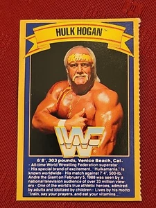 1989 WWF GOLD BOND ICE CREAM HULK HOGAN WRESTLING CARD - EXCELLENT CONDITION - Picture 1 of 11