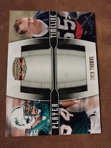 2008 Zach Thomas Gridiron Gear Player tarjeta de línea de tiempo #12 delfines/500 vaqueros - Imagen 1 de 2