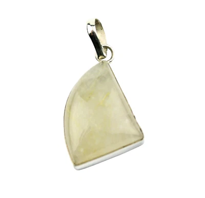 Quarzo Rutilato Rimorchio Pietra Preziosa 925 Argento Ovale Dorato Aghi Addobbo - Immagine 1 di 4