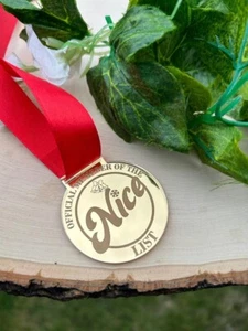 Nice list medal for Christmas Eve box Stocking filler - Picture 1 of 1