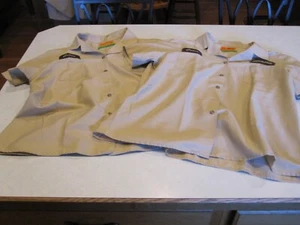 Lotto vintage anni '80 2 Sears Camicia dipendente marrone maniche corte donna XL ""Celia""~ 10115 - Foto 1 di 9