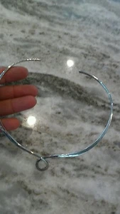Beautiful Richard Parker Sterling 925 hammered modernist collar necklace - Picture 1 of 5