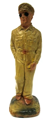 1950 J.H. Miller 5" Figura Soldado GENERAL DOUGAS MacArthur Tiza mc1 Foto 1 de 4