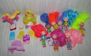 VTG Lot 80s Mattel Wee Wild Things 8 Dolls Brush Accessories Kicky Nicky Rhoda - Picture 1 of 24