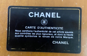 CHANEL AUTHENTICITY CARD Classic with Free Shipping