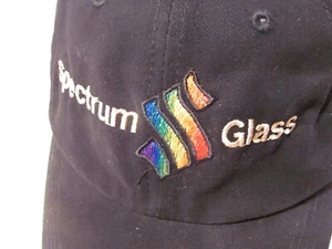 Spectrum Glass Company Dad Hat Mens Black Vtg Rainbow Logo Adjustable Cap Soft - Picture 1 of 11