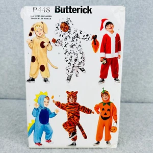 Butterick P448 6695 Jumpsuit Costume Dinosaur Tiger Dog Kids Size S L Pattern - Picture 1 of 6
