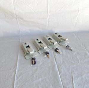 Remolque de carga RV puerta cambar blanco cierre automático tornillo cerradura leva manija 4 piezas - Imagen 1 de 5