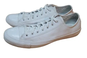 Converse 136823C Mono White Leather Low Lace Unisex Sneaker Men 11.5 Womens 13.5 - Picture 1 of 11