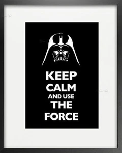Star Wars Darth Vader print 8 x 10 " collage Keep calm and use the force - Picture 1 of 2