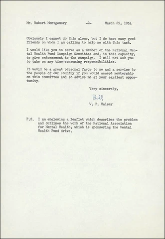 WILLIAM F. "BULL" HALSEY JR. - TYPED LETTER SIGNED 03/25/1954 Cover