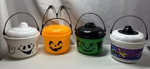 4 Vintage McDonald’s Halloween Trick-or-Treat Bucket Pail 1991 - Picture 1 of 8