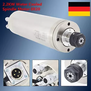 2200W 2.2KW 220V Frässpindel CNC Water Cooled Spindle Motor ER20 for Metal Wood - Bild 1 von 10