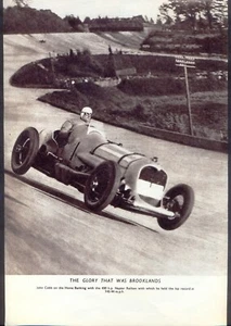 John Cobb am Brooklands Circuit in den 20er Jahren. Foto-Ausschnitt Vintage Zeitschrift 1953 - Bild 1 von 1