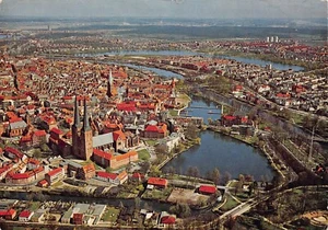 Lübeck Altstadt Luftaufnahme – Ansichtskarte gelaufen, Sammlerkarte (9629) - Bild 1 von 2