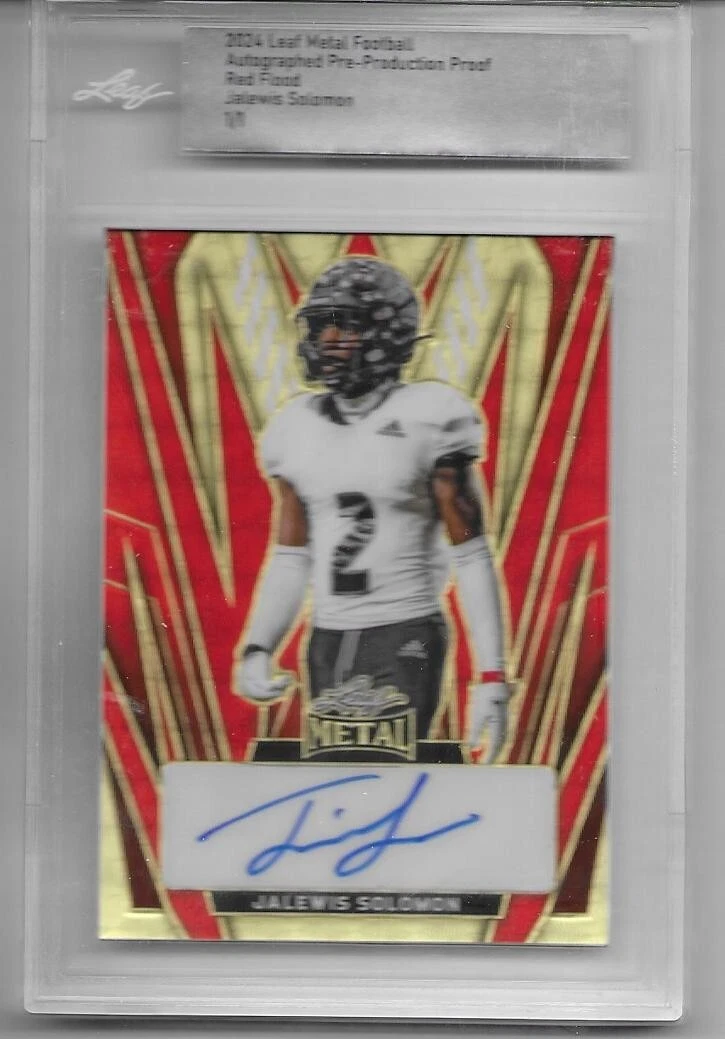 2024 Leaf Metal Jalewis Solomon Auto Pre-Production Proof Red Flood SSP 1/1