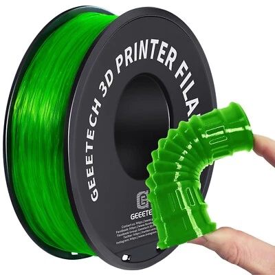Geeetech stampante 3D filamento TPU trasparente verde 1,75 mm 1 kg materiale di consumo