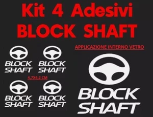 Adesivi Sticker Auto Moto antifurto BLOCK SHAFT Tuning camion camper gps tracker - Picture 1 of 4