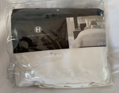 HOTEL COLLECTION Woven Cord KING Bedskirt 16”😃 - Image 1 of 4