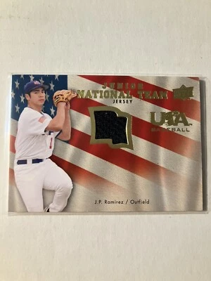 J.P. Ramirez Jersey Patch Relic 2008 Upper Deck USA baseball #USJR-JR - Image 1 of 2