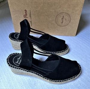 Toni Pons black suede espadrille size 36 - Picture 1 of 6