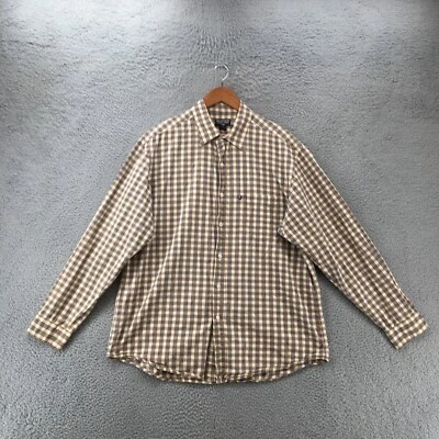 Polo Jeans Co. Button Up Dress Shirt Womens L Beige Cotton Long Sleeve Casual - Image 1 of 4