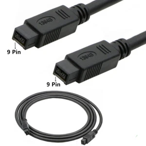 6FT IEEE 1394 Firewire 800 to 800 Cable 9Pin Male to Male Cord Adapter Extension - Picture 1 of 6