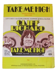 Partituras originales vintage de Take Me High, de Tony Cole - 1973 - Imagen 1 de 1