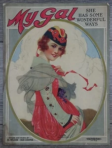 1919 MY GAL modi meravigliosi antico spartito pianoforte anni '10 - Foto 1 di 5