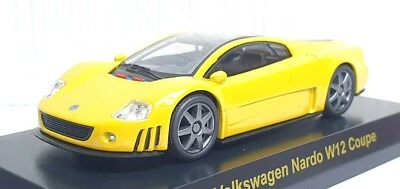Kyosho 1/64 VW VOLKSWAGEN NARDO W12 CUPÉ AMARILLO modelo de coche fundido a presión Foto 1 de 4
