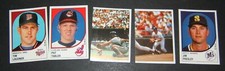 1988 Panini MLB Baseball '88 Sticker cards #81, 107, 135, 189, 278