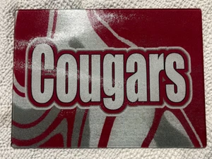 Go Cougs! WSU Cougars Glass Cutting Board 11" x 15"- Pac 12 Memorabilia NCAA - Picture 1 of 4