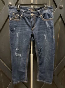 Seven7 x Melissa McCarthy Women’s Cropped Distressed Jeans - size 14W EUC - Picture 1 of 8