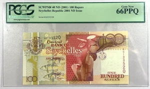 2001 Seychelles 100 Rupees 66PPQ Gem New PCGS Banknote-Aldabra Giant TortoiseP40 - Picture 1 of 2