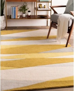 Area Rugs Wool Hand Tufted 100% Wool Traditional Modern Hand Tufted Carpet - Photo 1/4