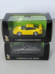 Yat Ming Road Signature 1:43 Porsche 911 GT3 997 & Nissan GT-R R35 Die-Cast Car. - Picture 1 of 14