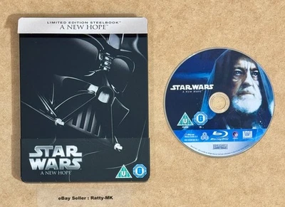 STAR WARS : A NEW HOPE - UK EXCLUSIVE BLU RAY STEELBOOK (READ DESCRIPTION) - Image 1 of 4
