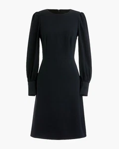 Neu mit Etikett J Crew schwarzes Langarmkleid in 365 Krepp ~ Größe 2 ~ J2205 - Bild 1 von 1