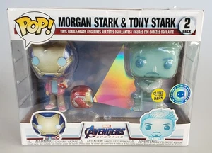 Funko Pop! Avengers Morgan Stark & Tony Stark 2-Pack Glow in Dark PIAB Exclusive - Picture 1 of 5