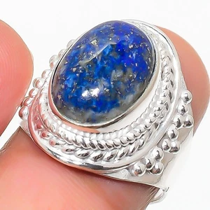 Lapis Lazuli Gemstone Handmade 925 Sterling Silver All Size Ring For Gift - Picture 1 of 1