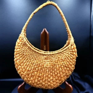 Vintage Josef Golden Woven Purse Raffia Handbag - Picture 1 of 4