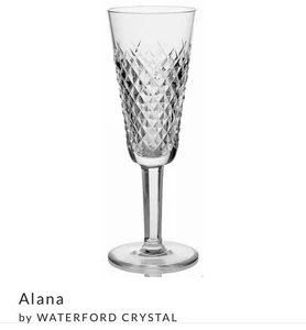Vintage Waterford Alana Champagnerflöten 4er Set Gläser 7 3/8" Muster im Ruhestand - Bild 1 von 8
