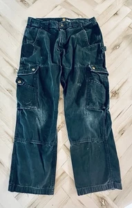 Vintage Carhartt Double Knee Hose Schwarz Größe 34 x 30 Loose Fit Cargo Relaxed - Bild 1 von 9
