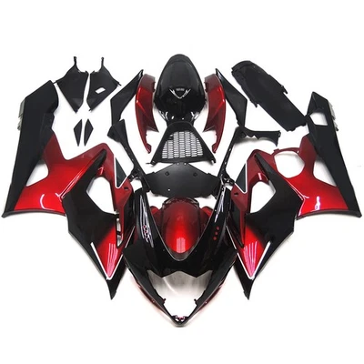 ABS Fairing Kit Bodywork for Suzuki GSXR1000 K5 2005 2006 k5 Fairings Red Black Foto 1 de 4