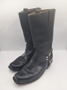 Rodeo Bravo Black Harness Cowboy Boots Rider Vintage 26.5 - US 9.5 - Mexico - Picture 1 of 10