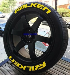 Juego completo de 8 calcomanías permanentes adhesivas para neumáticos Falken de 1,25" - Imagen 1 de 2
