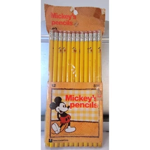 Paquete de 12 lápices Faber Castell Mickey Mouse vintage años 70 producciones Disney nuevos de stock - Imagen 1 de 6